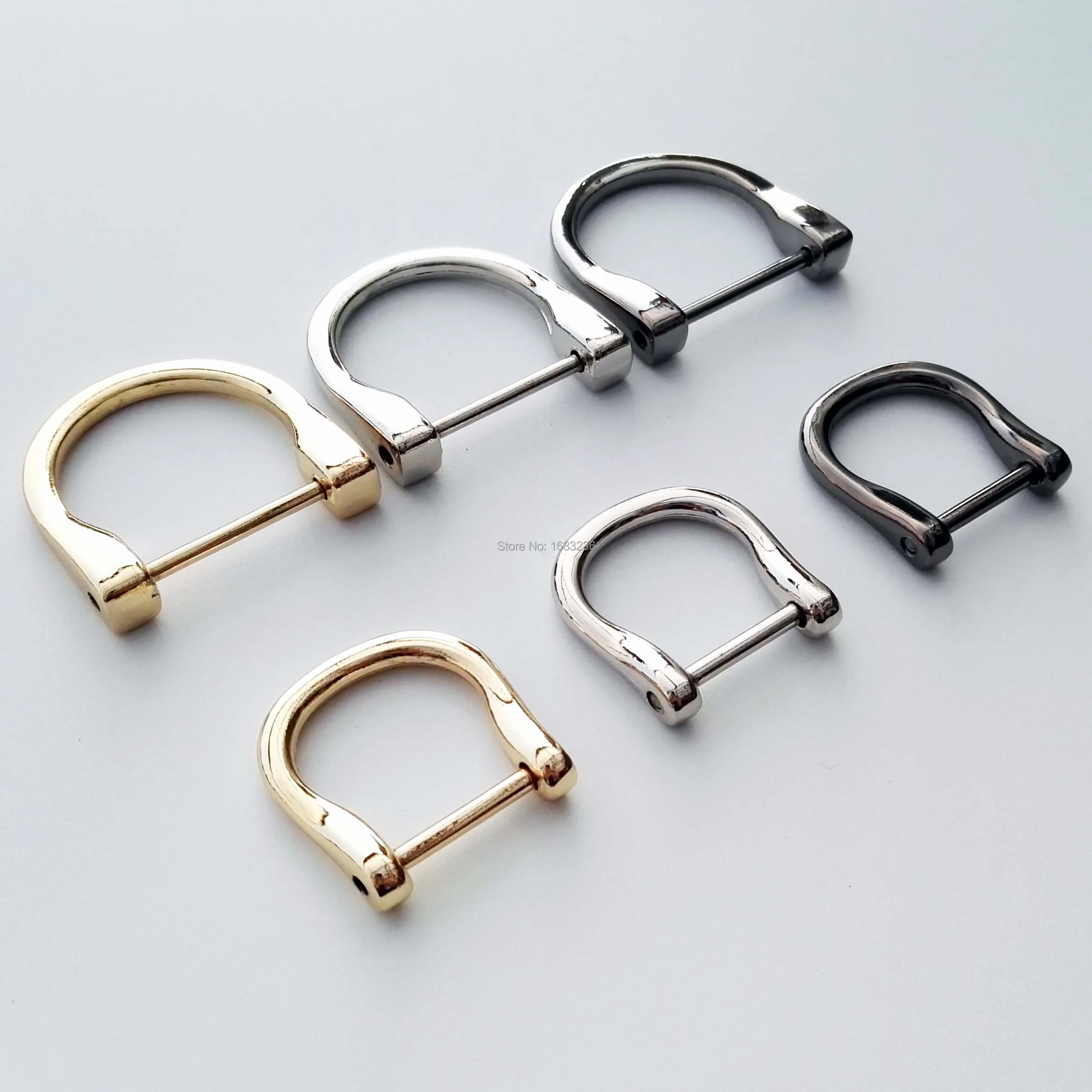HZYUEGOU Leder Handtaschen-Rucksackgurt D-Ring Rechteckiger Dreifach-Gleitverstellbarer Rollenstift-Schnallen-Schieber Schnappverschluss Auslöseclip – Detail 8
