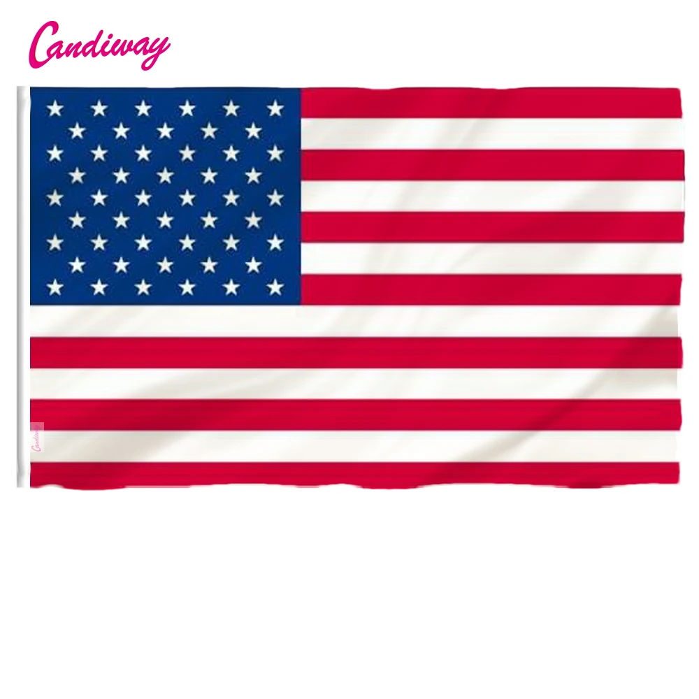 Candiway USA Flags United States Polyester standard Flag Stars and Stripes American flags UV Fade Resistant banner