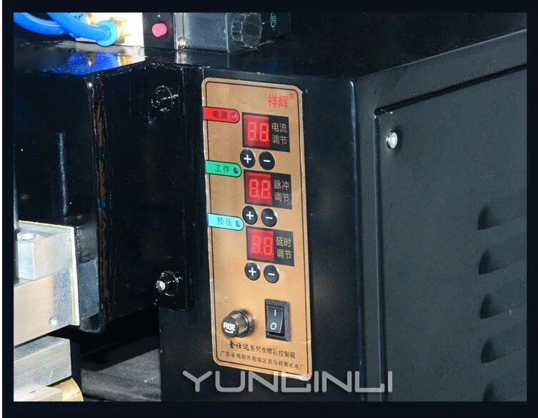 Soldador de ponto de pulso display digital máquina de solda de pulso pneumático ponto/bumbum soldador multi-cilindro soldador DTN-16
