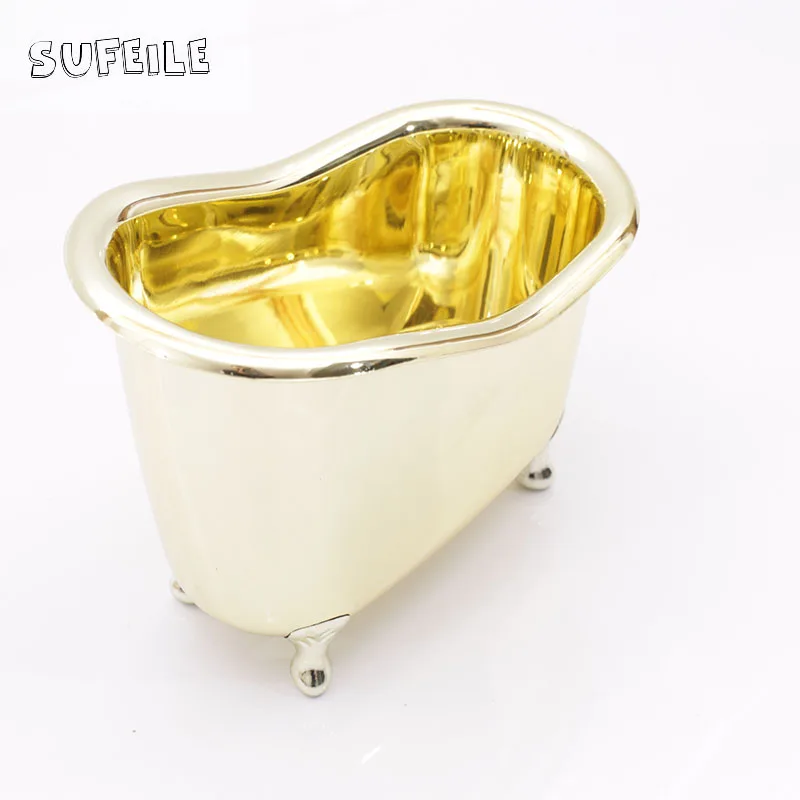 1PC Bathroom accessories mini Bathtub White soap storage box Toothbrush Toothpaste Induction Box Snack storage box d5