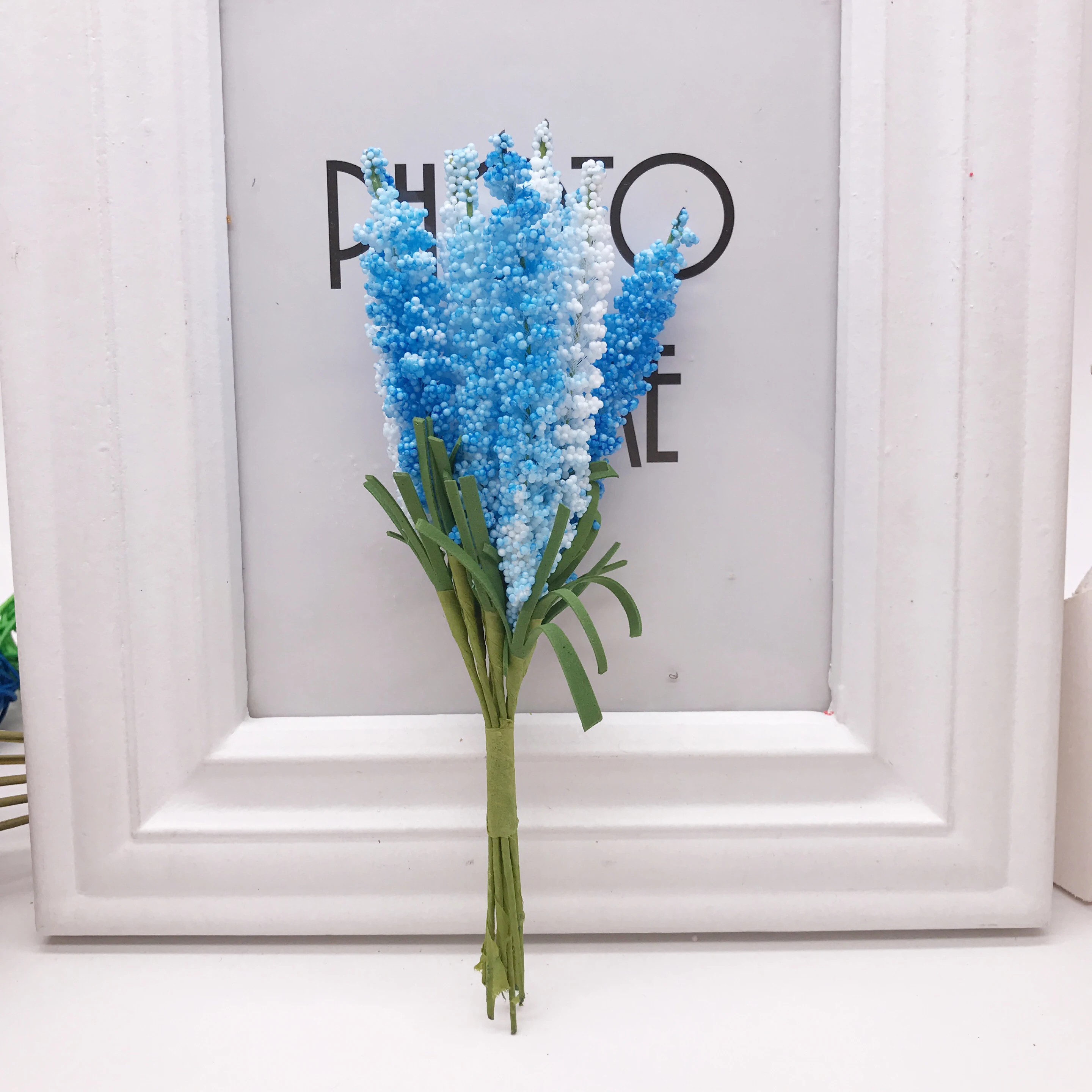 10Pcs/lot Mini PE Lavender Artificial Flowers for Wedding Home Decoration DIY Craft Gift Bride Wreath Scrapbooking Fake Flower