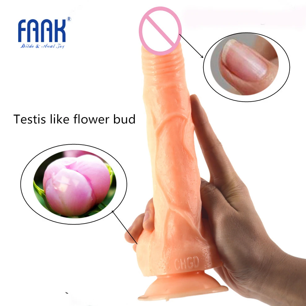 FAAK Factory wholesale long dildo realistic dildos fake penis butt plug sex toys for women discreet package erotic product