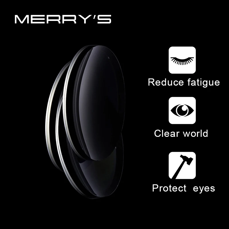 MERRYS Polarized Series 1.56 1.61 1.67 Prescription CR-39 Resin Aspheric Glasses Lenses Myopia Sunglasses Lens Coating UV400