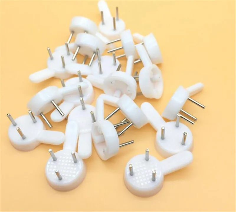 3000 pcs 25mm White Plastic Invisible Wall Mount Photo Picture Frame Nail Hook Hanger