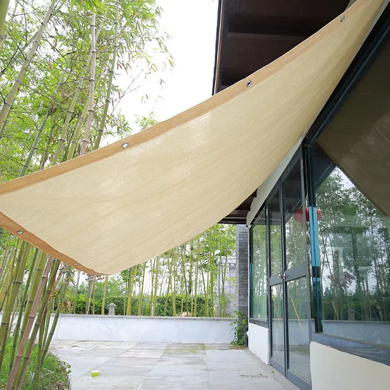 Beige Sun Shade Sail Home Garden Awnings Outdoor Protection Covers Sun Shelter Canopy Square Patio Glass House Customized Size