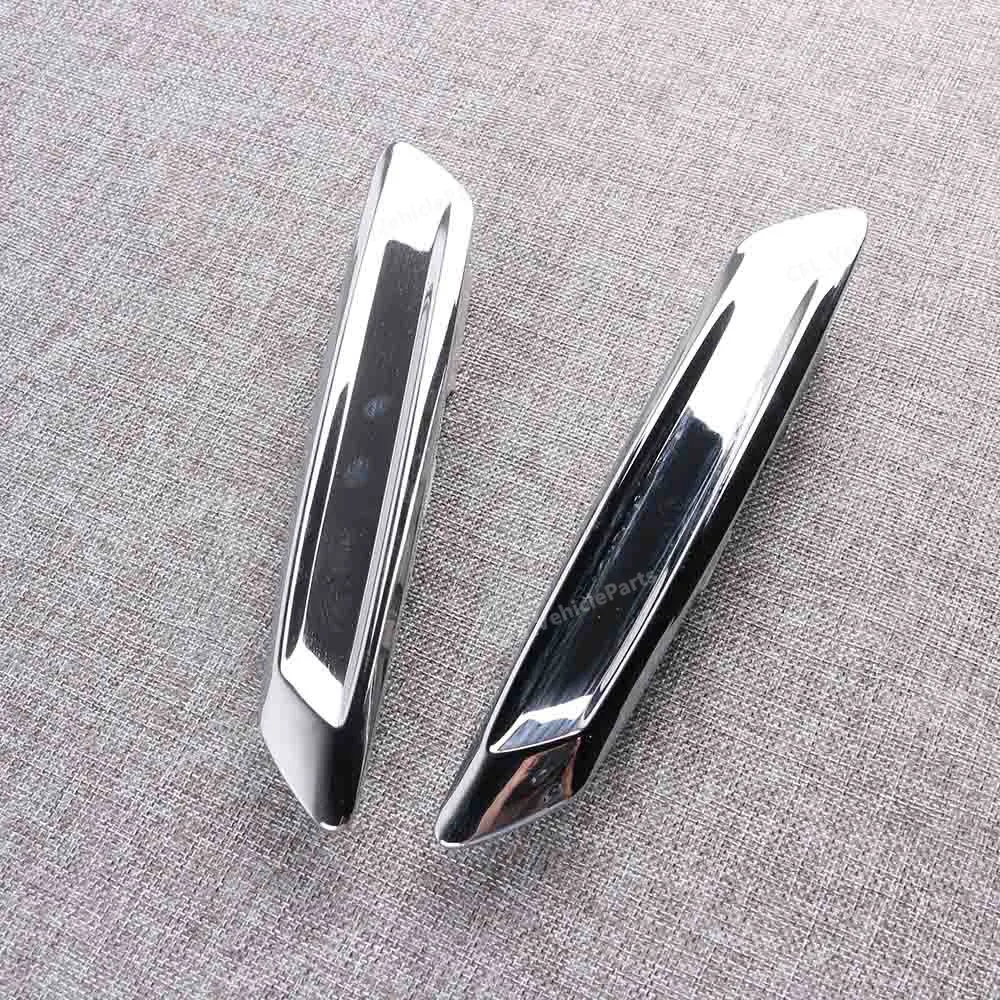 Pair Chrome Exterior Front Fender Trim Molding L+R  51137336645 51137336646 For BMW F10 LCI 2013 2014 2015 2016 Sedan Only