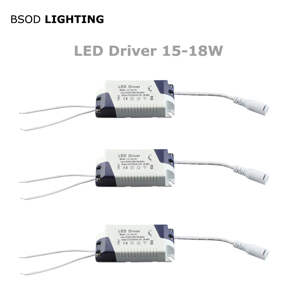 BSOD LED Driver 300mA 12-18W Output DC36-68V Power Supply Electronic Transformer Install for Light Lamp Panel Light DC Connector