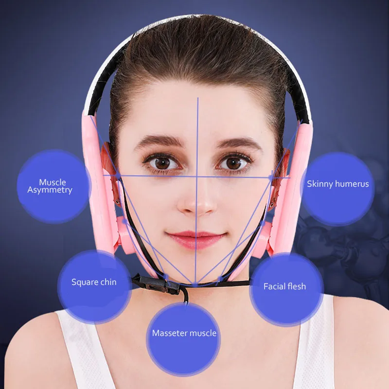 얇은 얼굴 교정기 얼굴 Masseter 광대뼈 턱 슬리밍 얇은 마스크, V 모양 얼굴 교정 교정기 지원 얼굴 리프팅 도구