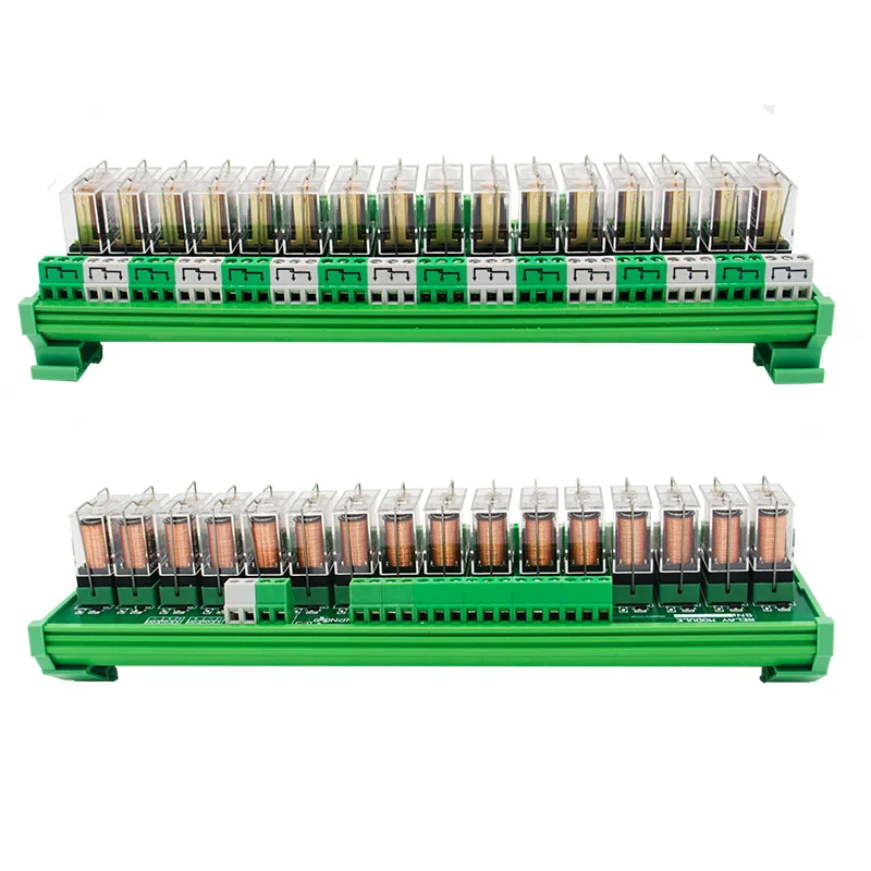 16 Channel 1 SPDT DIN Rail Mount OMRON G2R 5VDC Interface Relay Module