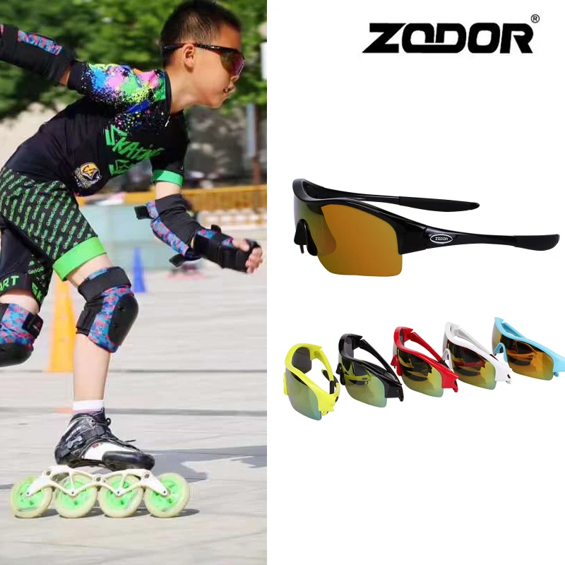 Kids Speed Skating Glasses Children Teenager Skateboard Inline Speed Skates Race PC Glass wear Eyewear Age under 18 years old