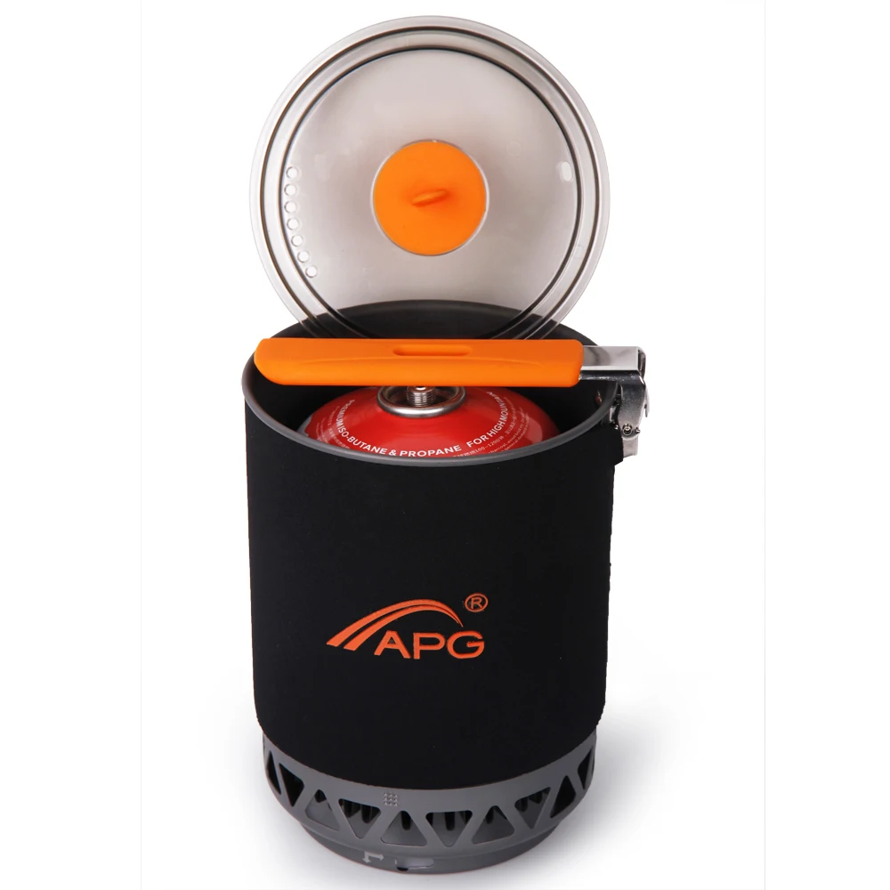 APG Portable Camping Gas Burners 1600ML System Camping Flueless Gas Stove Cooking System