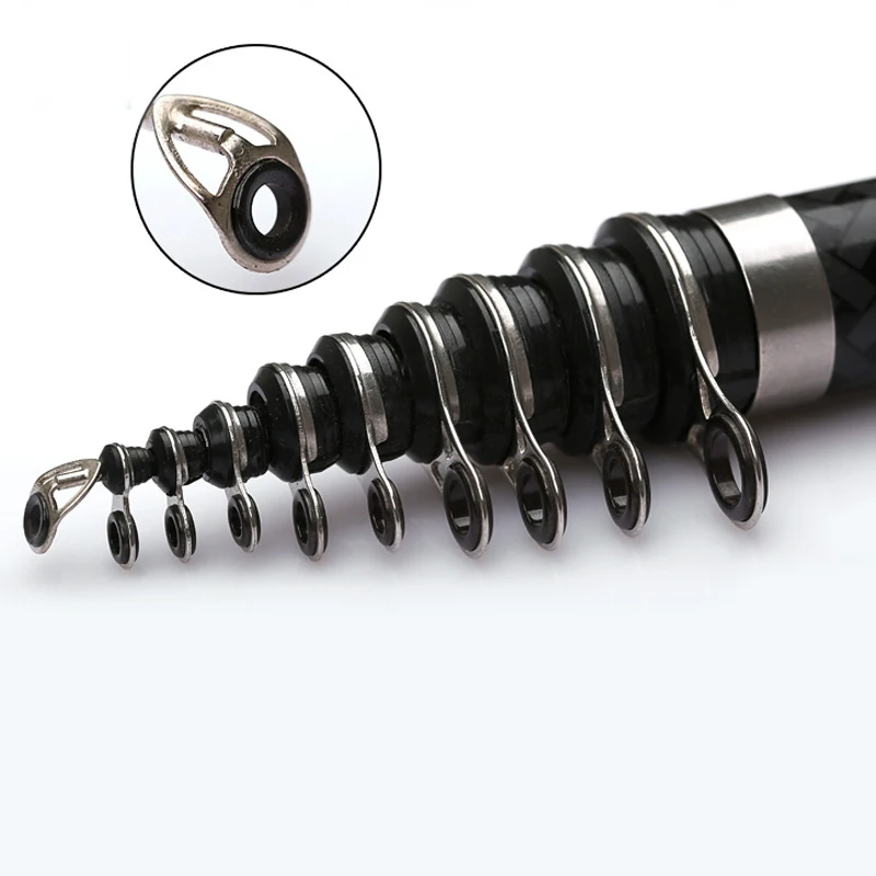 High Carbon Rocky Telescopic Fishing Rod 3.6M-7.2M Casting Rods Fishing Pole  Fiber Feeder Carp Rods