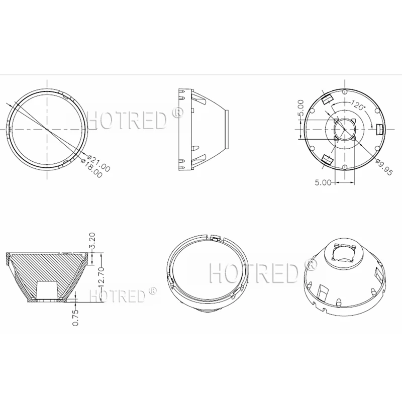 10-100pcs LED Lens 5050 XML XML2 XHP50 Diode LED Chip Optical Lens 21mm 32mm white holder10/25/45/60 degree Reflector Collimator