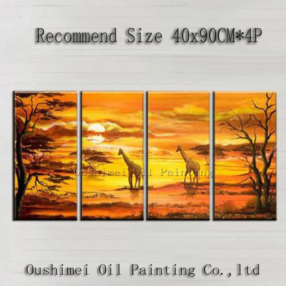 

Factory Wholesale High Quality Modern Abstract Dusk Landscape Oil Painting On Canvas Abstract Africa Landscape Oil Painting