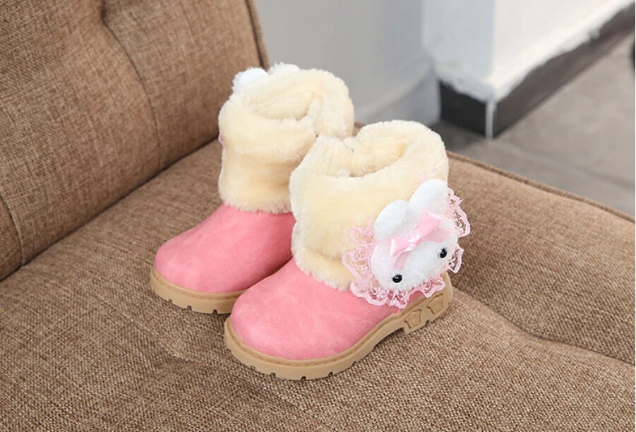 Winter Children Boots Girls Boots Cartoons Fashion Kids Boots cotton Child Snow Boots Warm Cotton Princess Girls Shoes