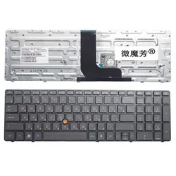 RU black New FOR HP for Probook 8560W 8570W Laptop Keyboard Russian
