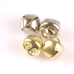 golden/silver Iron Cross Small Jingle Bells Christmas Decoration Pendants DIY Crafts Handmade Accessories 6/8/10mm 100Pcs cp2010