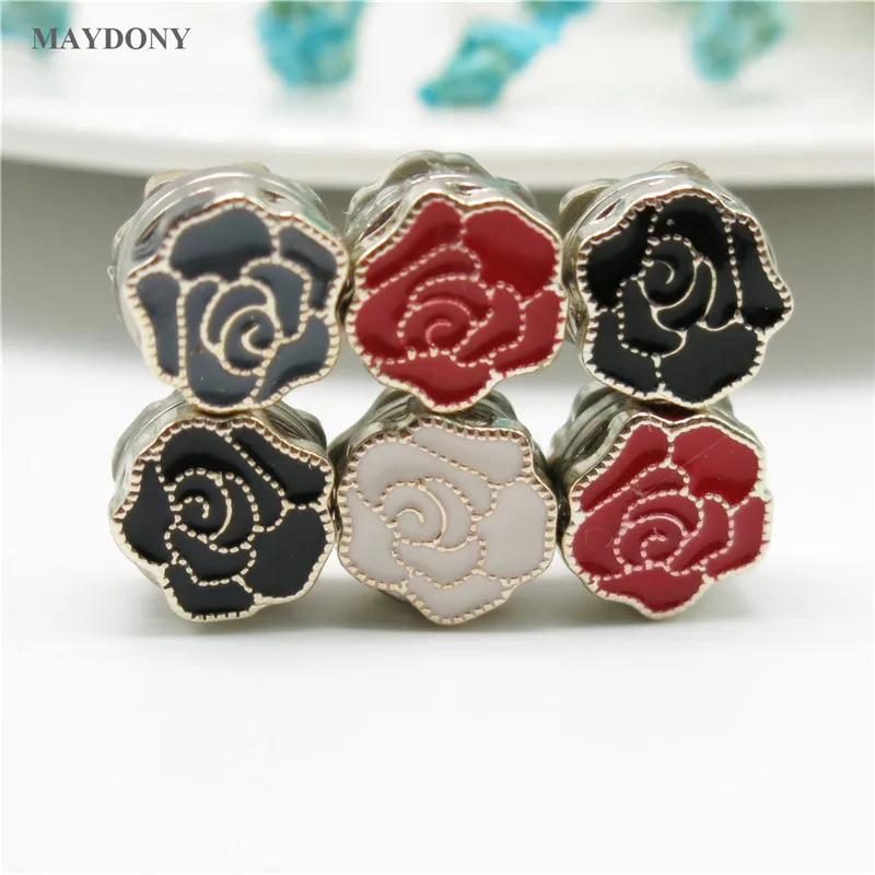 XT165 Fashion Small Size  Flower Brooches Pin Scarf Buckle Metal Muslim Headwear Abaya Khimar Magnetic Hijab Scarf Magnet