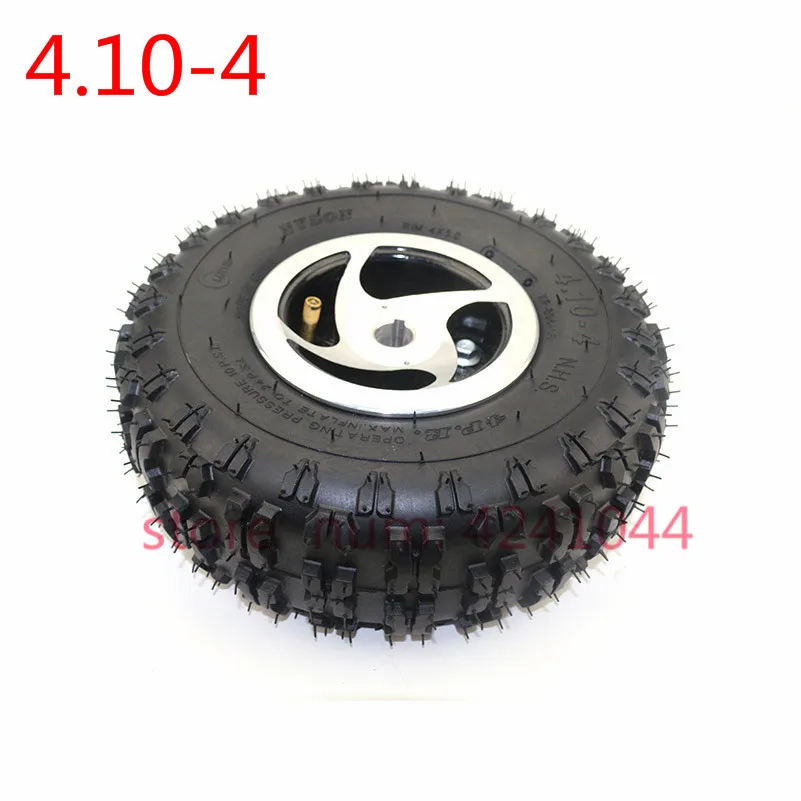 4.10-4 tyre tire and inner tube use 4 inch alloy wheel rim Keyway hub for Gas scooter bike motorcycle Off Road Go Kart