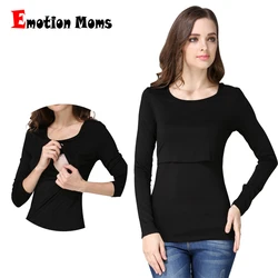 Emotion Moms Autumn Long Sleeve Pregnancy Maternity Clothes Breastfeeding Tops For Pregnant Women Nursing T-shirt