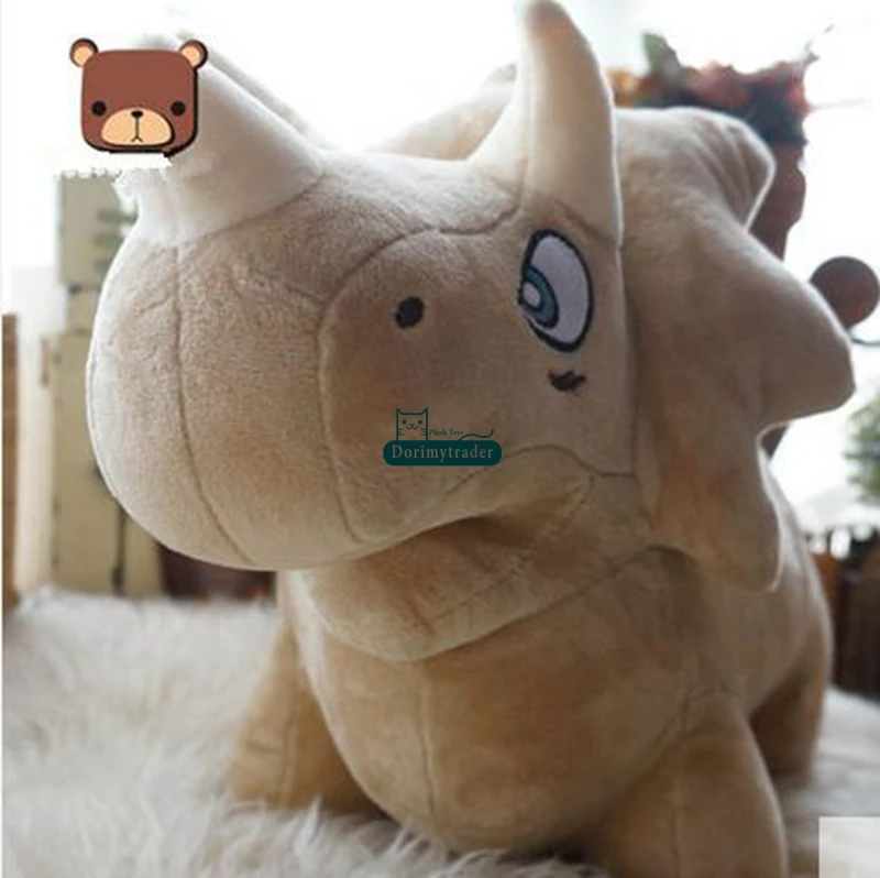 Dorimytrader Pop Triceratops Stuffed Toy Big Soft Plush Animal Dinosaur Doll Baby Gift 31inch 80cm DY60903