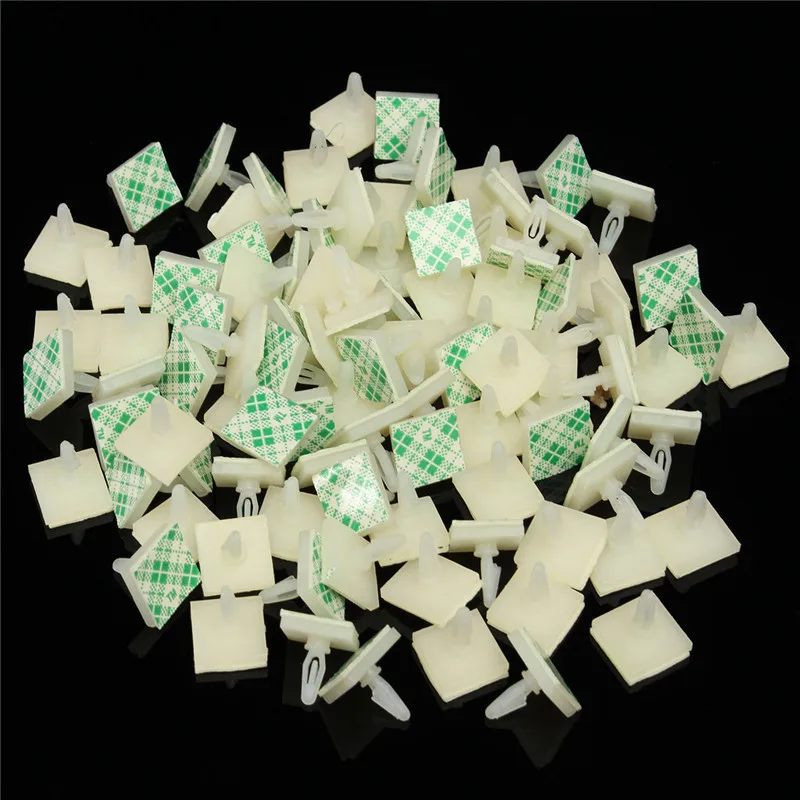 100PCS/set HC-5 3mm Nylon Plastic Stick On PCB Spacer Standoff Locking Snap-In Posts Fixed Clips Adhesive