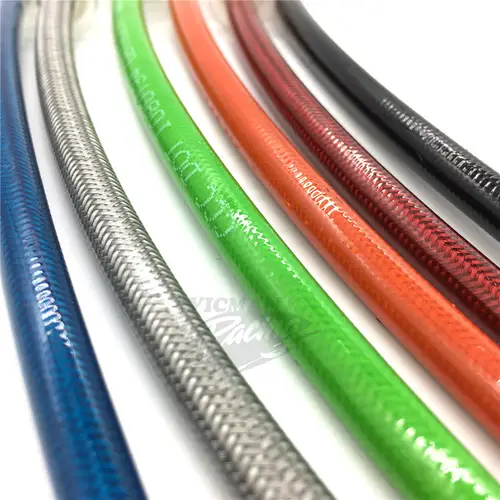 Motorcycle Dirt Bike Braided Brake Hose Line Steel Brake Cable Hydraulic Banjo Pipe 400mm-1500mm for Motorcycle Universal Racing - Image 3