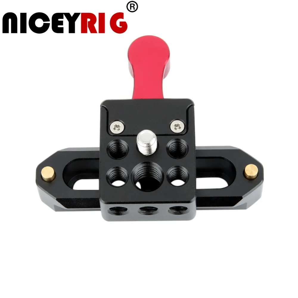 

NICEYRIG NATO Clamp with Nato Rail 1/4" 3/8" Screw Holes Quick Release Plate Camera Rig for LED Video Light Monitor Microphone