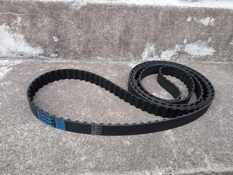 1 piece 1100H100 Timing belt pitch 12.7mm length 2794mm width 25.4mm Neoprene Rubber pulley belt 1100 H 100 high quality