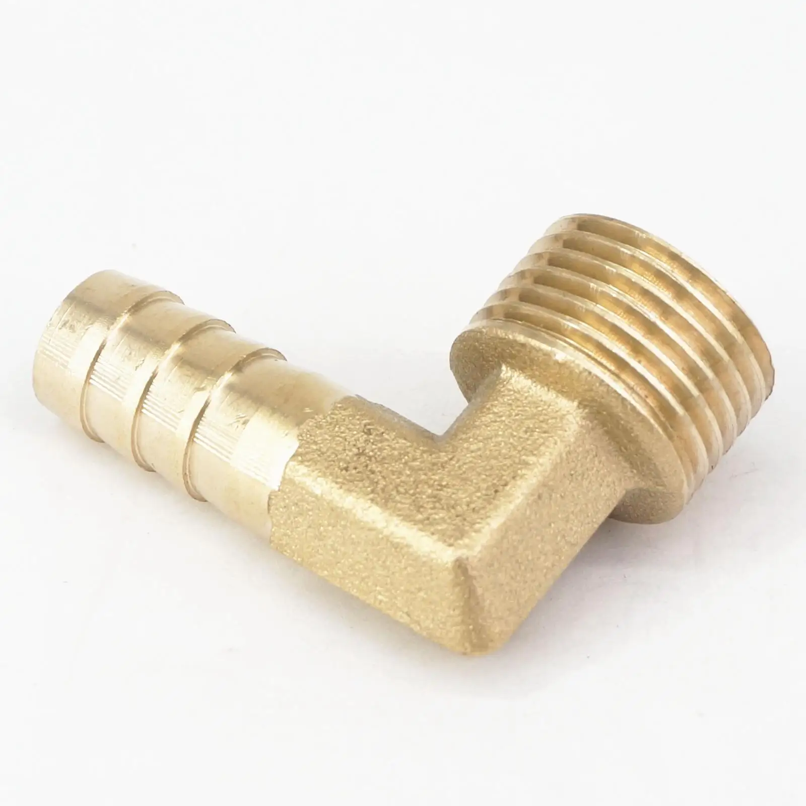 90 Deg Elbow Brass Hose Barb fitting fit hose  I/D 12mm x 1/2