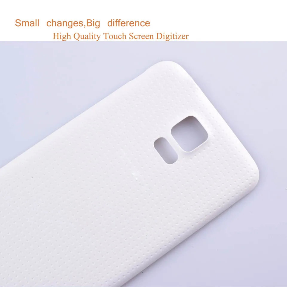 Samsung Galaxy S5 S5 için S5 G900H SM-G900F Housing konut pil kapağı arka kapak kılıf arka kapı şasi kabuk S5 kapak