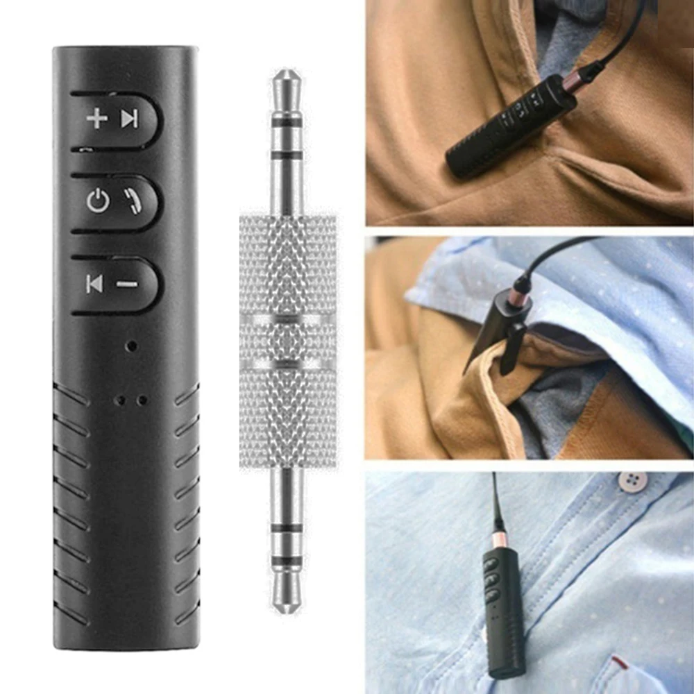 

50pcs/lot Wireless Car Bluetooth 4.1 Audio Aux Receiver 3.5mm Jack Handsfree Call Bluetooth Music Receiver Adapter
