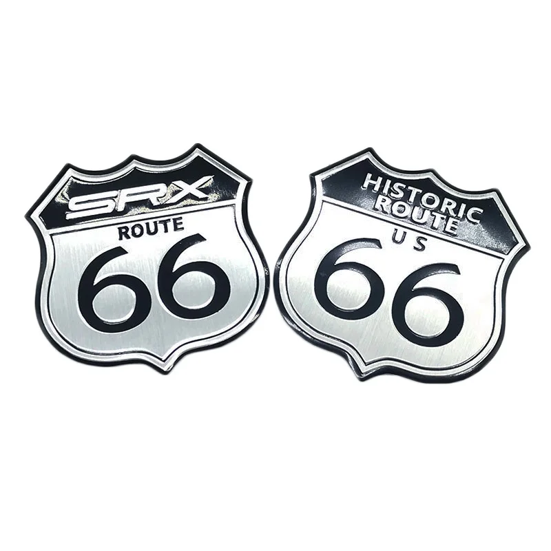 3D Motorcycle HISTORIC ROUTE 66 ROAD Embleem Badge SRX Sticker Decal Classic Road Accessoire for Suzuki KTM Yamaha BMW Cadillac