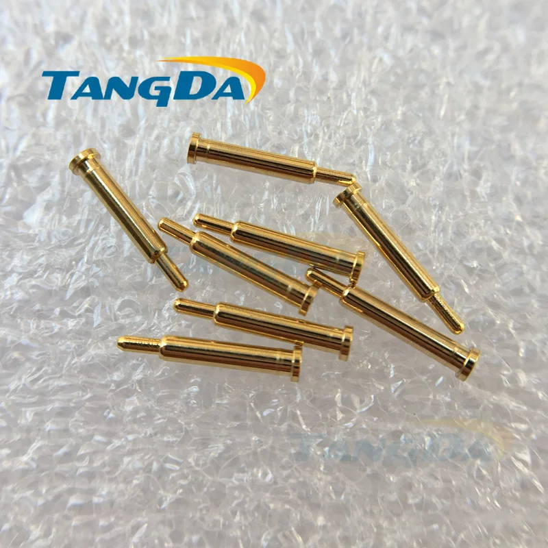 

Tangda 1000pieces 2*10.5mm D 2*10.5 spring probe PCB test High current Guide pin locating pin Pogo pin for charging connector A.