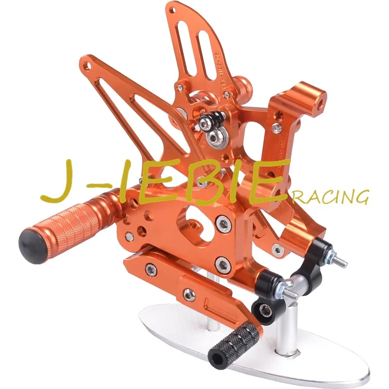 CNC Racing Rearset Adjustable Rear Sets Foot pegs Fit For Ducati 899 959 1199 1299 Panigale 2012 2013 2014 2015 2016 ORANGE