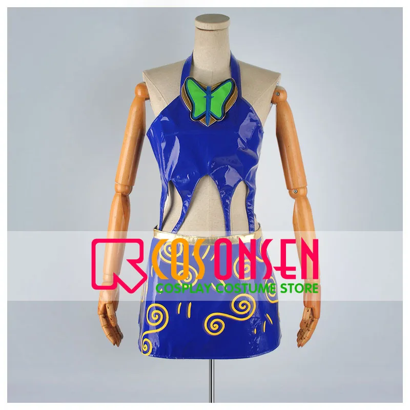 

JoJo's Bizarre Adventure Season 5 Trish Cosplay Costume Blue Color Any Size COSPLAYONSEN