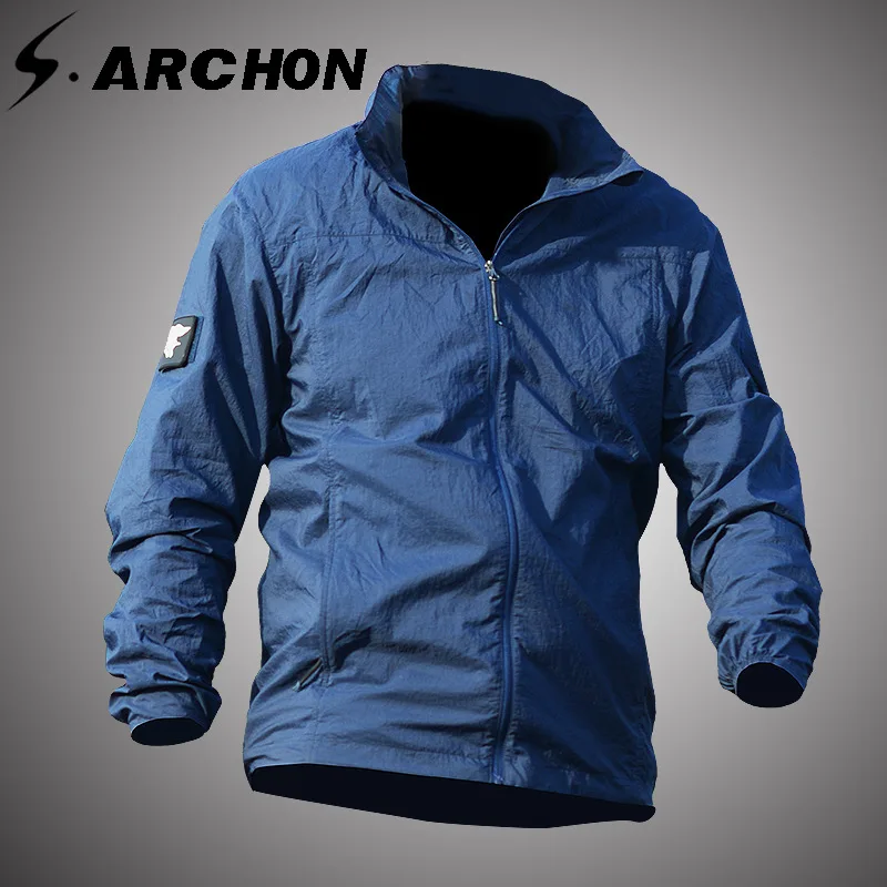 Waterproof Quick Dry Tactical Skin Jacket Men UPF 50+ Breathable Hooded Raincoat Windbreaker Thin Army Military Jackets