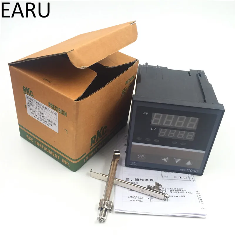 O Envio gratuito de Temperatura RKC PID Controlador REX-C900 SSR Saída de Relé de Entrada Multi-entrada Universal 96*96mm Termostato Regular
