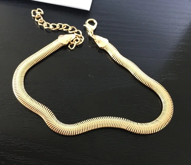 Foreign Woman Sexy Thin Metal Chain Anklets Scale / Upscale Beach Sandals Snake Bone Chain Bracelet Foot Jewelry  Tobillera image 2