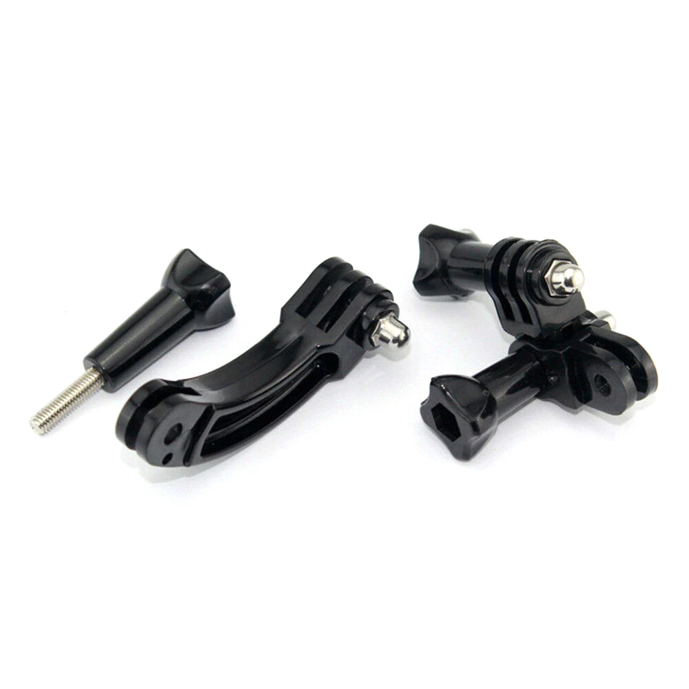 Parafuso curvo de extensão para capacete, parafuso rotativo de conexão para gopro hero 6 5 4 3 + sjcam sports, acessórios para câmera