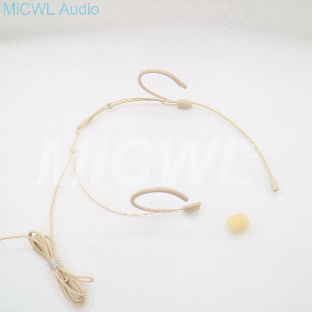 Бежевая гарнитура, всенаправленный конденсаторный налобный микрофон для беспроводной системы Sennheiser с передатчиком Bodypack