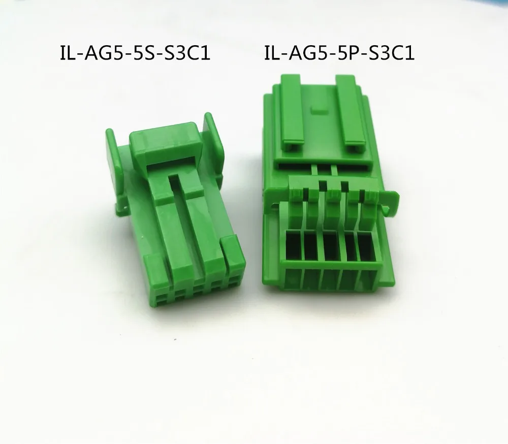 

Free shipping Original Female Car Plugs Electrical Green 5 Pin Auto Connector IL-AG5-5S-S3C1 IL-AG5-5P-S3C1 for JAE