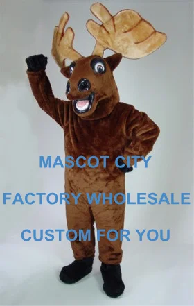 

Forest Animal Theme Carnival Cosply Costume Mr. Moose Mascot Costume Adult Outfit Suit Fancy Dress SW864