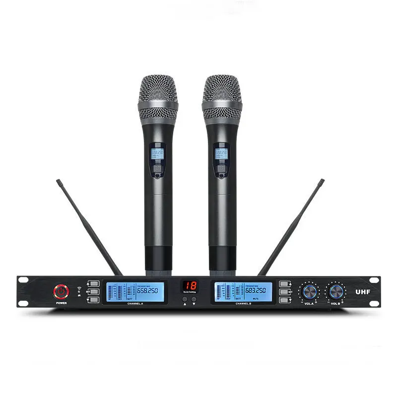 

Free shippingNE60 Professional UHF Wireless Microphone Karaoke System with Dual Handheld Transmitter Microfone