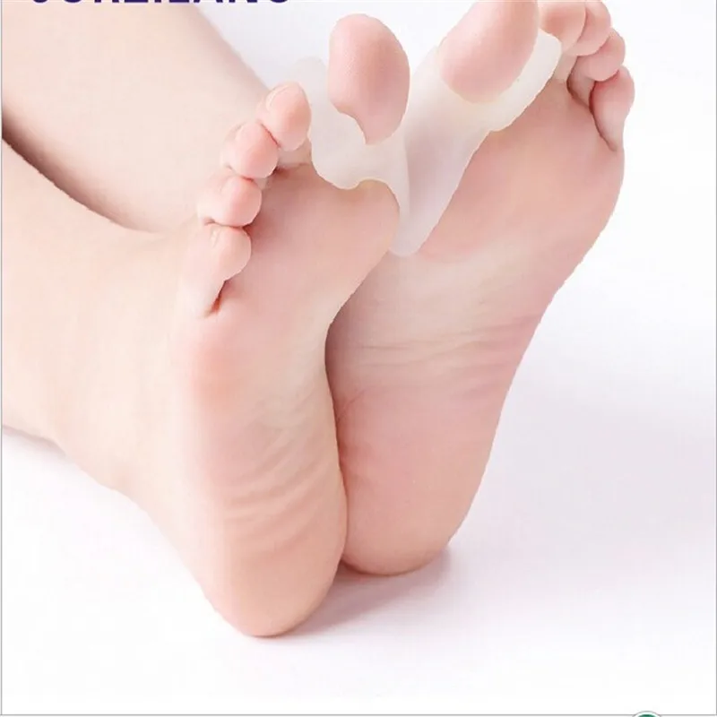 2Pcs=1Pair Silicone Toes Separator Bunion Bone Ectropion Adjuster Toes Outer Appliance Foot Care Tools Hallux Valgus Corrector