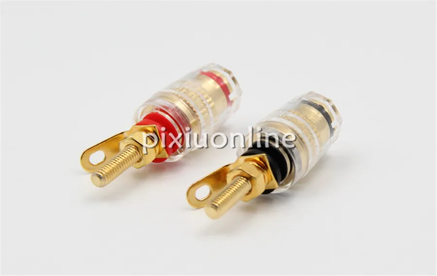 Quick Shipping DS710c Copper Gold Plating Transparent Banana Binding Post Audio Amplifier Use Brazil Sale at a Loss