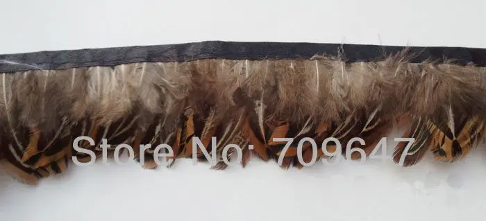 Pheasant Feathers! 2Yards/LOT ! Almond Ringneck Pheasant Plumage Feathers Fringe Trim of Natural Color,Feather Trim