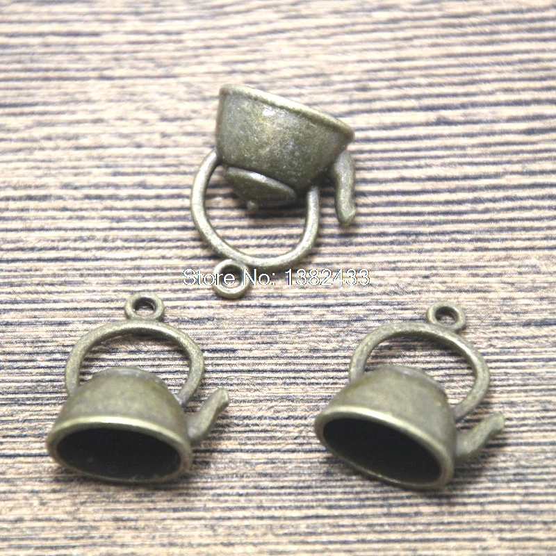 15pcs--Kettle Charms, Antique Tibetan bronze 3D Kettle charm pendant 19x17x10mm