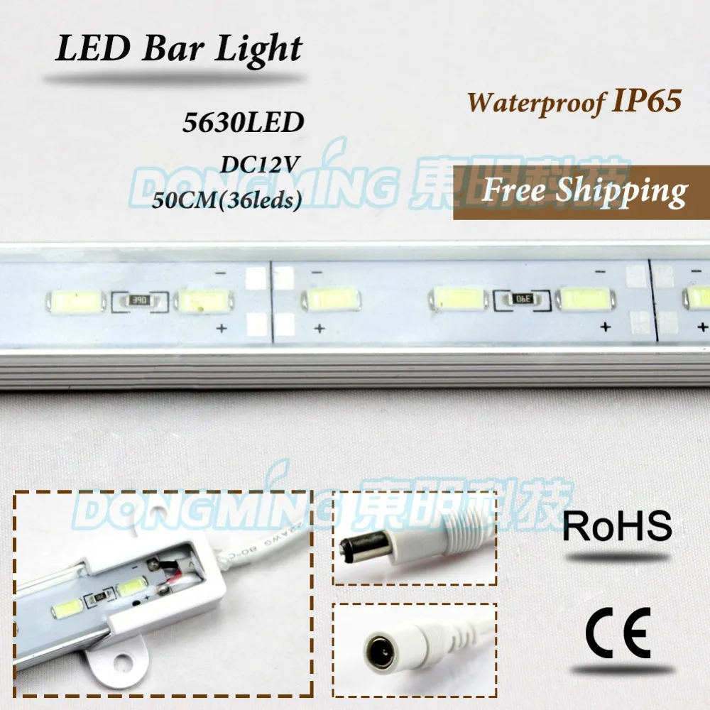 

50cm LED light bar Waterproof white/warm white luces light bars 5630 U Aluminium groove LED Bar Light