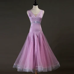 purple ballroom dance dress standard ballroom dress ballroom dance competition dress MQ109